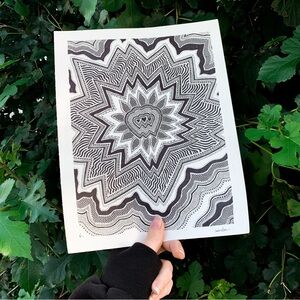 Abstract heart original drawing